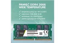 Moduły DDR4 Wide Temp. SODIMM przystosowane do pracy w wymagających warunkach przemysłowych