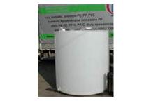 Zbiornik chemoodporny mieszalnik do kwasów / zasad spawany z płyt z tworzyw sztucznych PP-H, PE HD, PVC, PVDF.
