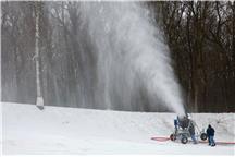 Naśnieżanie w Parku Kościuszki 